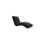 Chaise longue fauteuil noir et acier chrom taylor