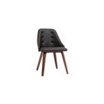 Chaise noir et bois fonc� noyer fluffy