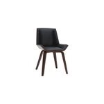 Chaise noir et bois fonc� noyer melkior