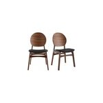 Chaises noires et bois fonc� (lot de 2) elton