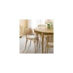 Chaise orme clair et cannage (lot de 2)