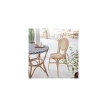 Chaise en rotin bistrot nohan (lot de 2) Chaise en rotin bistrot nohan (lot de 2)