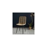 Chaise en rotin et mtal