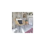Chaise en rotin et mtal