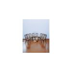 Chaise en similicuir marron et bois n�1112