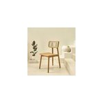 Chaise en teck massif et cannage