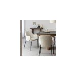 Chaise tissu �cru