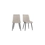 Chaises en tissu velours taupe et m�tal noir (lot de 2) pumpkin