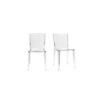 Chaises transparentes empilables int�rieur - ext�rieur (lot de 2) island