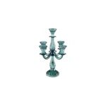 Chandelier 5 feux turquoise h35cm