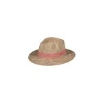 Chapeau de paille avec bandeau rose taille ajustable