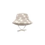 Chapeau r�versible anti - uv motif damier stone et sel marin (3 - 6 mois)