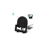 Chargeur sans fil rapide qi 15w. support horizontal et vertical.