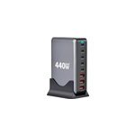 Chargeur de table de 440w, avec 5 sorties usb type c de charge rapide.