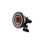 Chargeur pour voiture magsafe 15w avec lumi�res led ambiantes.