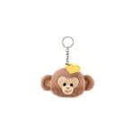 Charm singe coeur jaune - porte cl�s