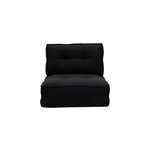 Chauffeuse 1 place convertible en tissu noir sally