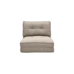 Chauffeuse 1 place convertible en tissu taupe sally