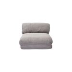Chauffeuse 1 place convertible en tissu velours ctel gris clair spencer