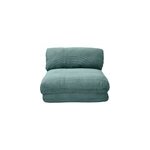 Chauffeuse 1 place convertible en tissu velours ctel vert cladon spencer