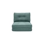 Chauffeuse 1 place convertible en tissu vert de gris sally