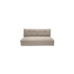 Chauffeuse 2 places convertible en tissu taupe sally