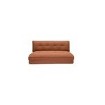 Chauffeuse 2 places convertible en tissu terracotta sally