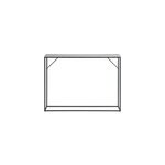 Chic - console d�cor travertin et m�tal 110x80 cm