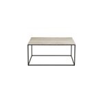 Chic - table basse d�cor travertin et m�tal 90x60 cm