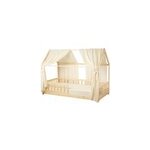 Ciel de lit cabane gaze coton duo cru