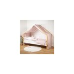Ciel de lit cabane gaze coton jeanne Ciel de lit cabane gaze coton jeanne