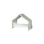 Ciel de lit cabane gaze coton vert de