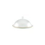 Cloche en verre bords dors sur plat