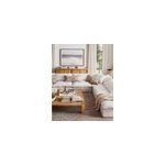 Cloud - canap� d'angle modulable en lin blanc