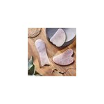 Coffret 3 gua sha visage en quartz rose