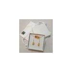 Coffret boucles et bracelet ambre