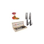 Coffret couteaux acier japonais, manche palissandre