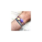 Coffret trio de bracelets violets