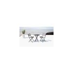 Colise salon de balcon 2 places en acier inoxydable gris