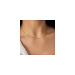 Collier ajustable dor� - chaine coeurs