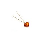 Collier argent dor c ur d'ambre