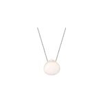 Collier argent pierre de lune rose