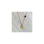 Collier astr�e capricorne grenat rouge