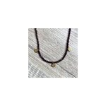 Collier c�leste m�dailles grenat rouge