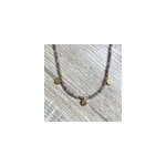 Collier c�leste m�daille pierre soleil