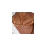 Collier chaine or et disque