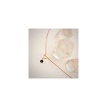 Collier coeur obsidienne romy or