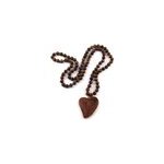 Collier coeur en oeil de tigre