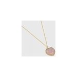 Collier coeur quartz rose