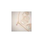 Collier coeur quartz rose romy or